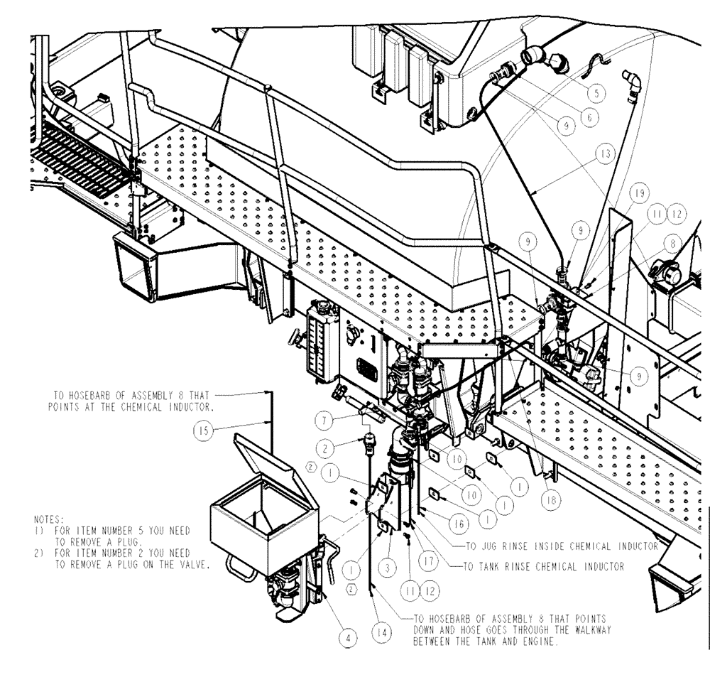 Схема запчастей Case IH SPX4260 - (11-027) - CHEMICAL INDUCTOR GROUP Options