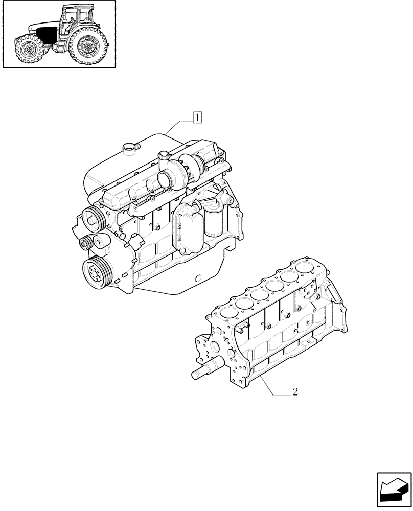 Схема запчастей Case IH MXM155 - (0.02.1) - ENGINE ASSY (01) - ENGINE