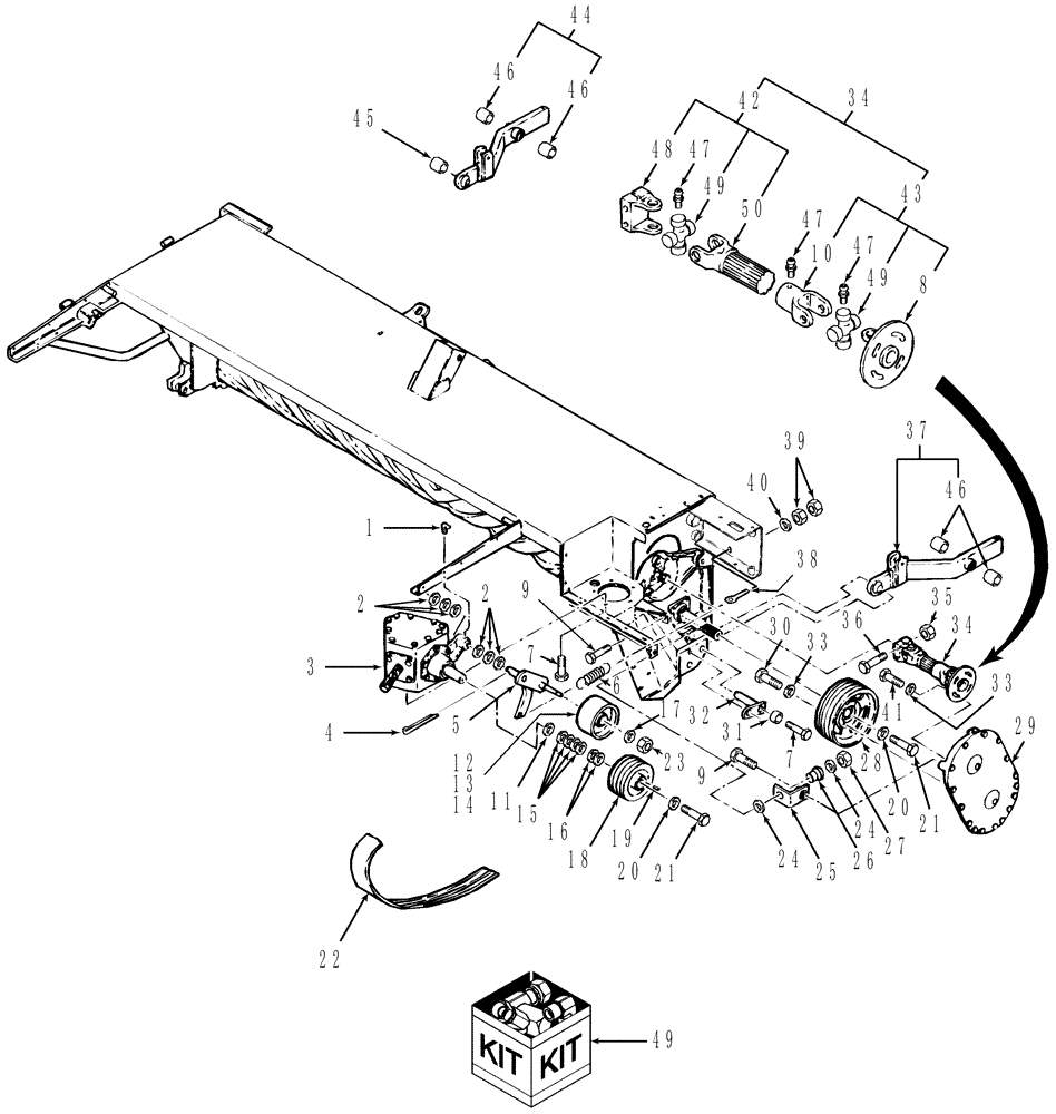 Схема запчастей Case IH DCX101 - (58.102.02) - HEADER DRIVE (58) - ATTACHMENTS/HEADERS