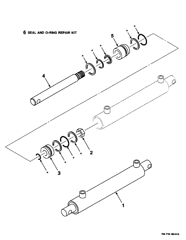 Схема запчастей Case IH RS551 - (8-26) - HYDRAULIC CYLINDER ASSEMBLY, THREADER, 700718182 HYDRAULIC CYLINDER COMPLETE (07) - HYDRAULICS