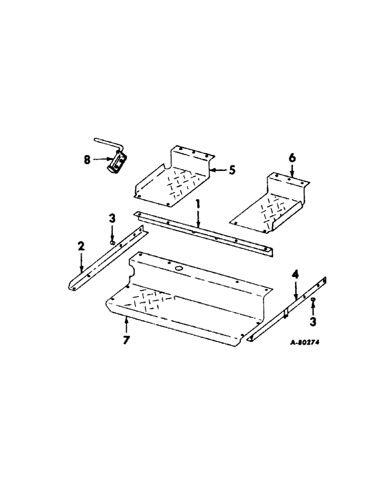 Схема запчастей Case IH 826 - (13-04[1]) - SUPERSTRUCTURE, PLATFORM EXTENSION, INTERNATIONAL TRACTORS (05) - SUPERSTRUCTURE