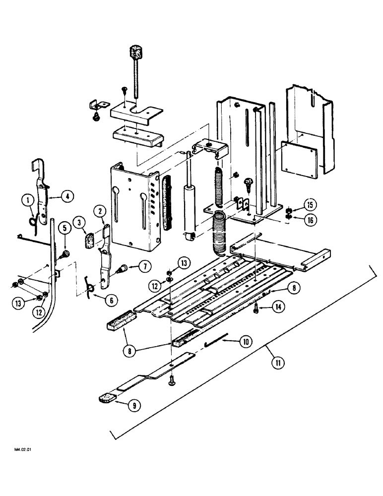 Схема запчастей Case IH 2140 - (9-078) - SEAT, SUSPENSION MECHANISM (09) - CHASSIS/ATTACHMENTS