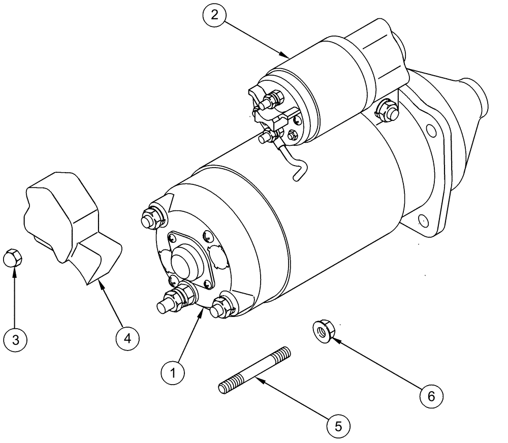 Схема запчастей Case IH CX70 - (04-15) - STARTER MOTOR (04) - ELECTRICAL SYSTEMS