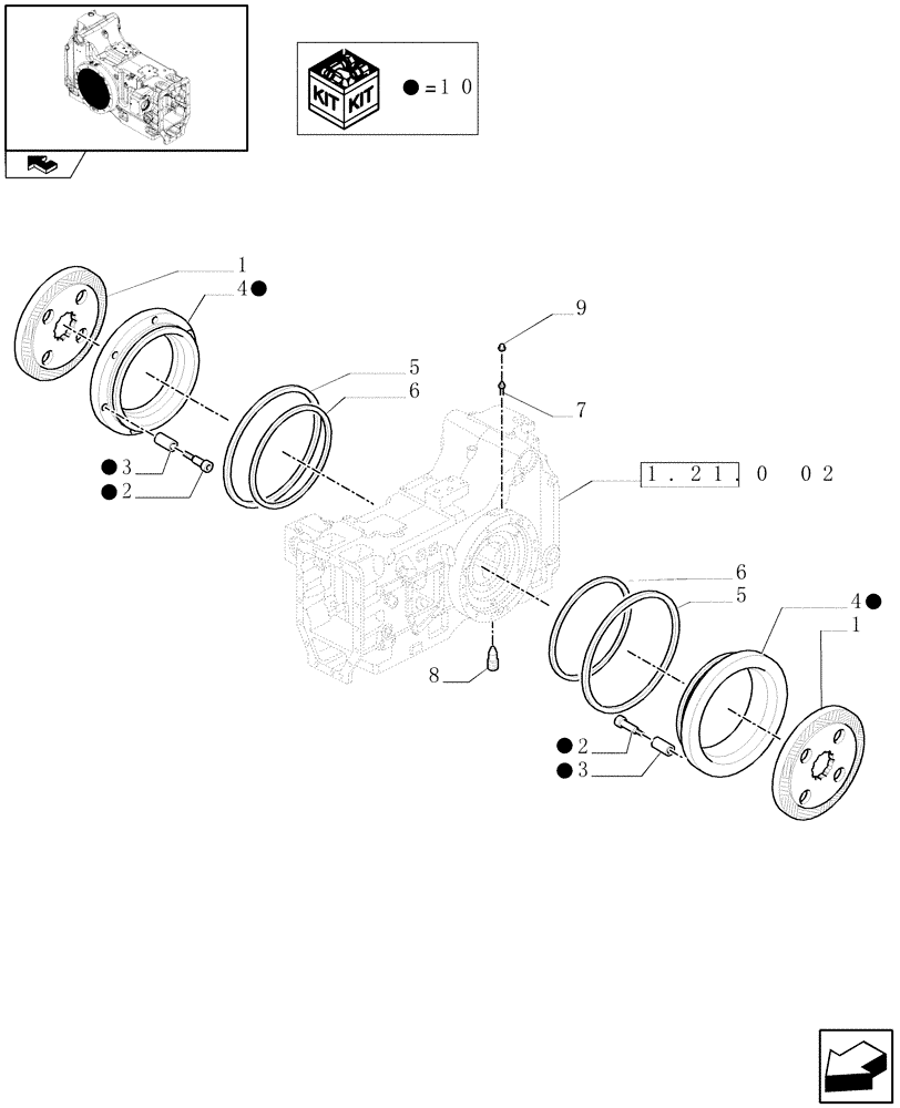 Схема запчастей Case IH PUMA 140 - (1.65.3) - REAR AXLE - BRAKES (05) - REAR AXLE