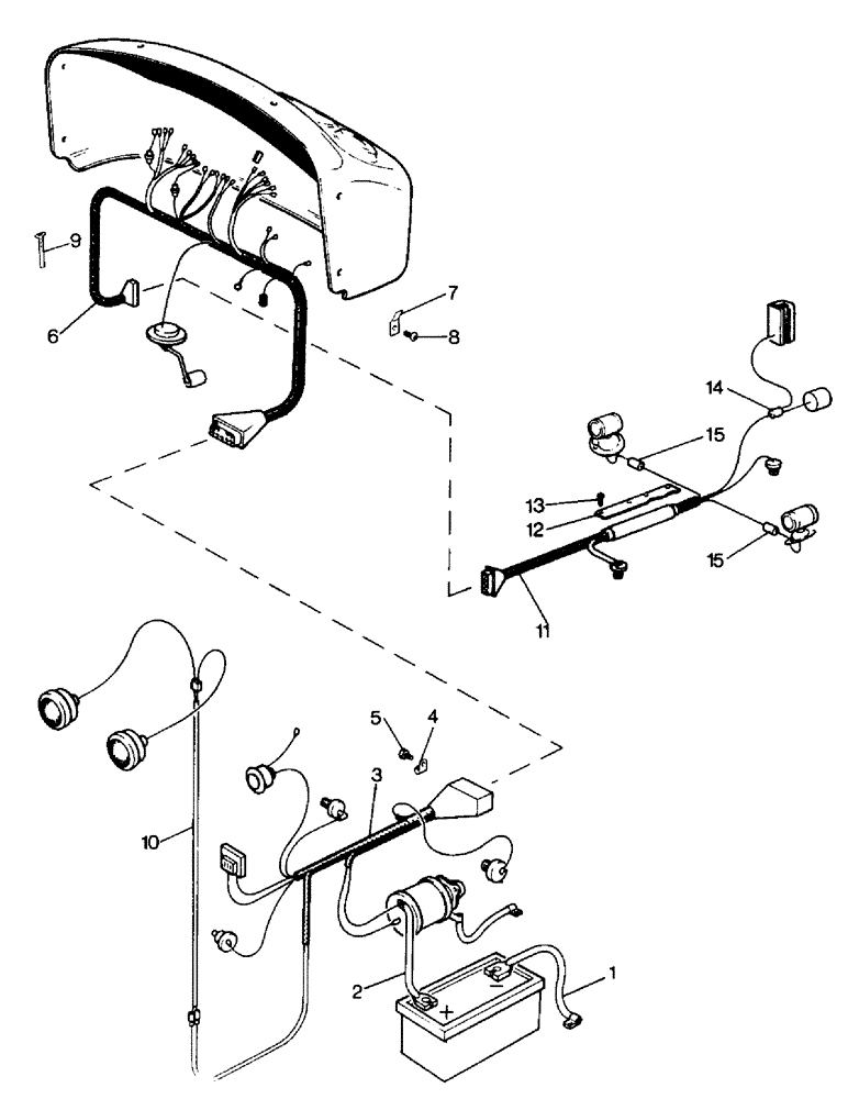 Схема запчастей Case IH 995 - (M07-1) - ELECTRICAL EQUIPMENT, ELECTRICAL WIRING, TRACTORS WITH SHELL FENDERS, 990, 995, 996 (06) - ELECTRICAL SYSTEMS