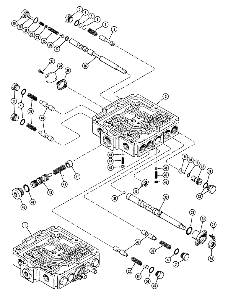 Схема запчастей Case IH 870 - (170) - A62634 TRANSMISSION CONTROL VALVE, POWER SHIFT, 1ST USED TRANSMISSION SERIAL. NUMBER 2366001 (06) - POWER TRAIN