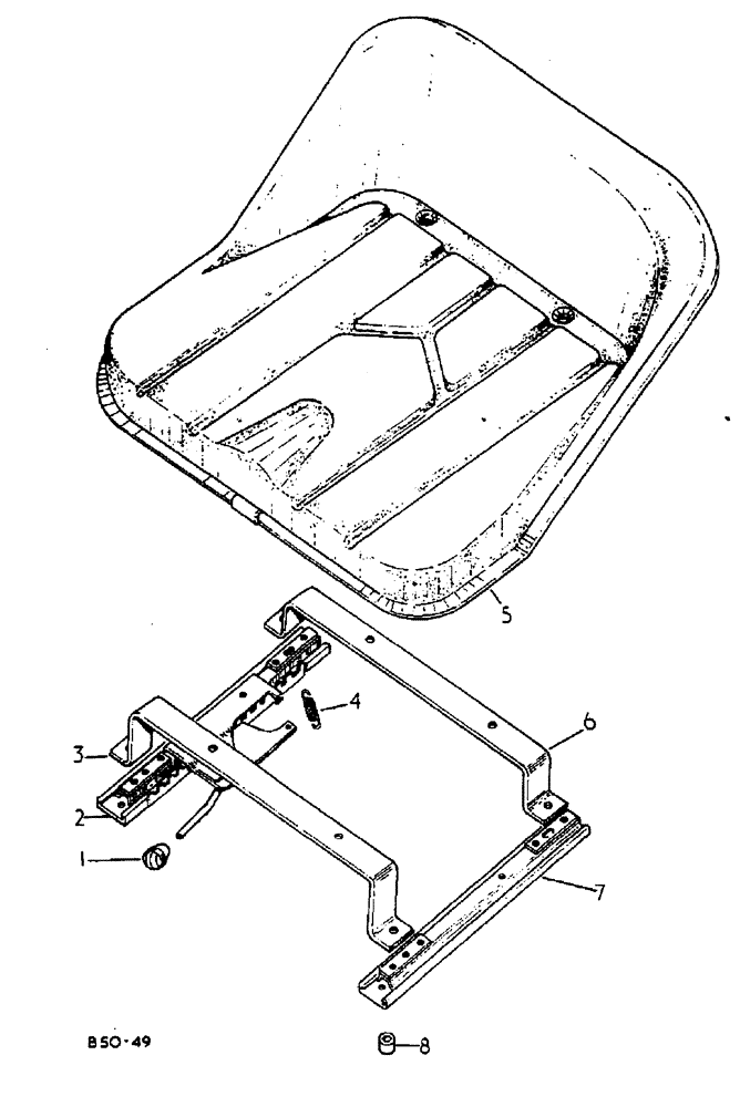 Схема запчастей Case IH 884 - (13-032) - SEAT -BOSTROM- (05) - SUPERSTRUCTURE