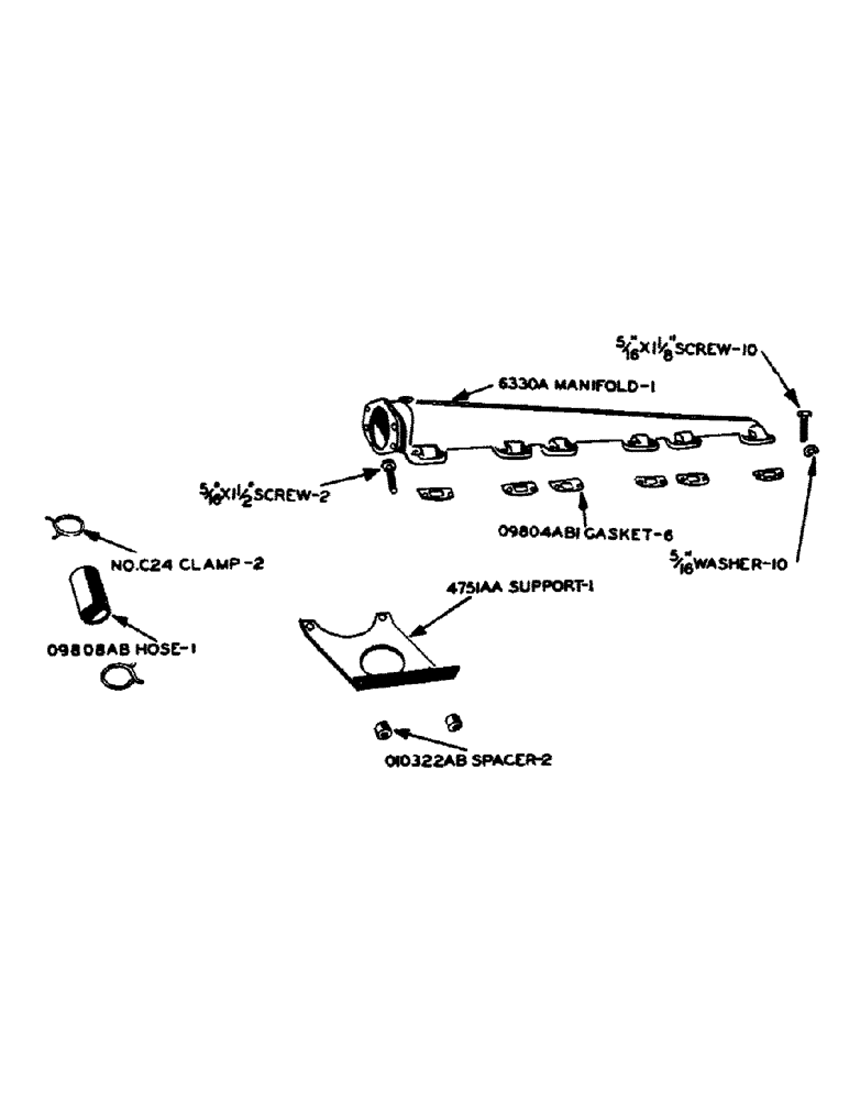 Схема запчастей Case IH 600-SERIES - (065) - WATER MANIFOLD (02) - ENGINE