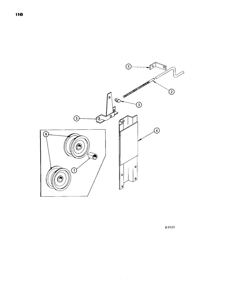 Схема запчастей Case IH 1660 - (116) - FAN DRIVE IDLER (74) - CLEANING