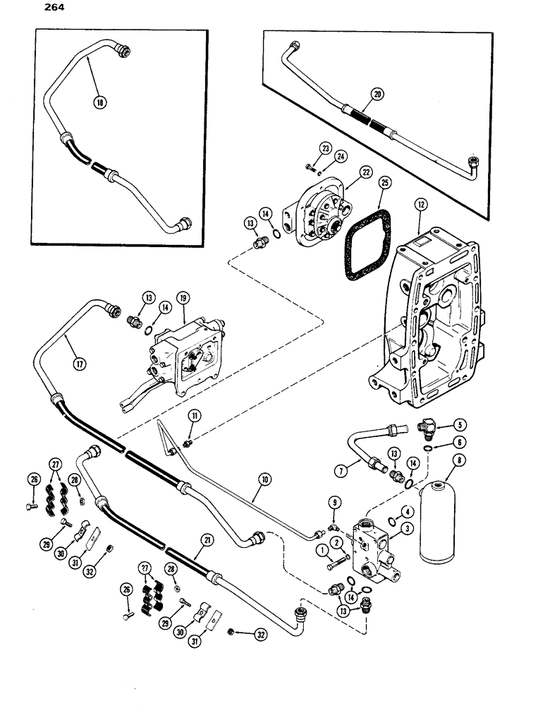 Схема запчастей Case IH 770 - (264) - HYDRAULIC SYSTEM, POWER SHIFT (08) - HYDRAULICS