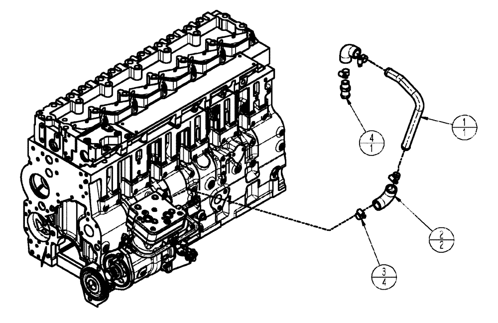 Схема запчастей Case IH TITAN 3520 - (02-007) - AIR INTAKE GROUP, AIR COMPRESSOR (01) - ENGINE