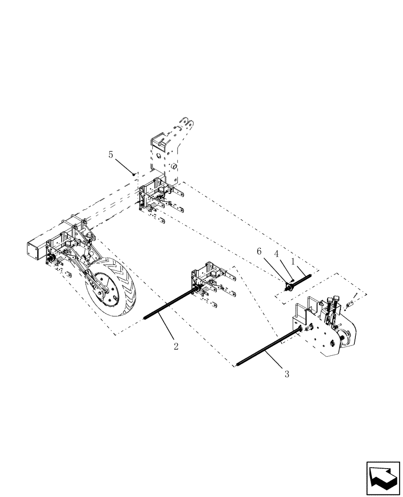 Схема запчастей Case IH 1200 - (D.13.B[22]) - 3 TRANSMISSION DRIVE SYSTEM - MOUNTED STACKER D - Travel