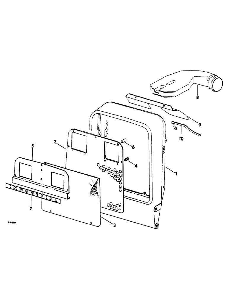 Схема запчастей Case IH 2400 - (06-08) - COOLING, HEAVY DUTY CAST GRILLE, INTL 2400 SERIES A TRACTORS WITH LOADER OR HEAVY DUTY, FRONT AXLE Cooling