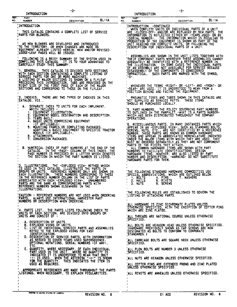 Схема запчастей Case IH 45 - (2) - INTRODUCTION 