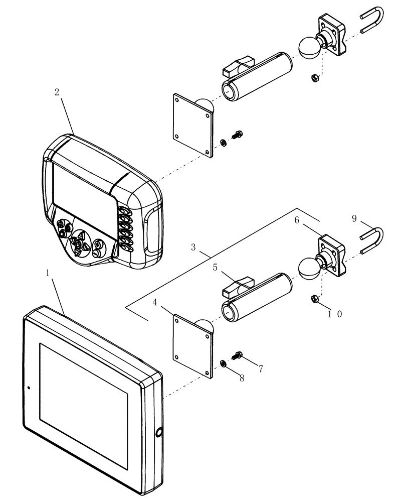 Схема запчастей Case IH 2330 - (55.510.01) - DISPLAY MONITOR MOUNT (55) - ELECTRICAL SYSTEMS