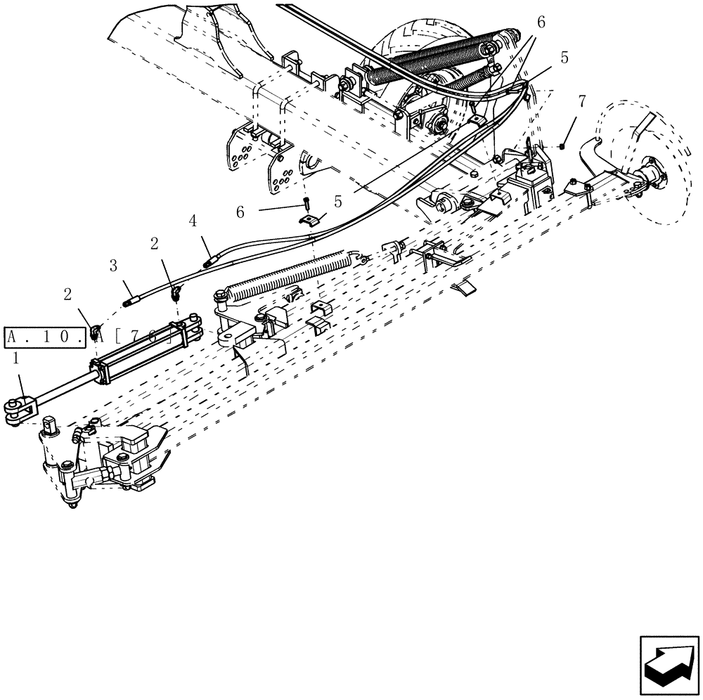 Схема запчастей Case IH 1200 - (A.10.A[38]) - MARKER HYDRAULICS MOUNTED STACKER ASN CBJ036001 A - Distribution Systems