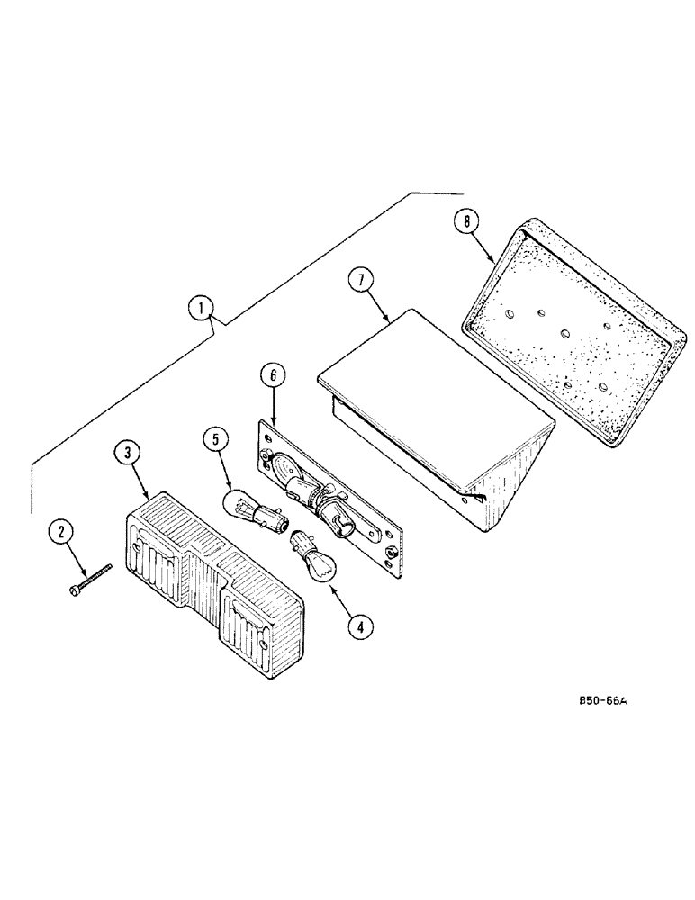 Схема запчастей Case IH 685 - (4-204) - STOP TAIL AND FLASHER LIGHTS, VERSION WITH CAB, VERSION WITH FLAT TOP FENDERS DE-LUXE LIGHTING (04) - ELECTRICAL SYSTEMS