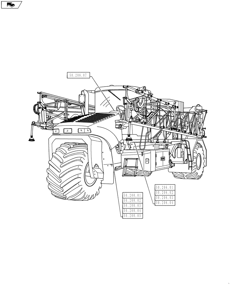 Схема запчастей Case IH TITAN 3030 - (00.000.50) - PICTORIAL INDEX - CAB CLIMATE CONTROL (00) - GENERAL & PICTORIAL INDEX
