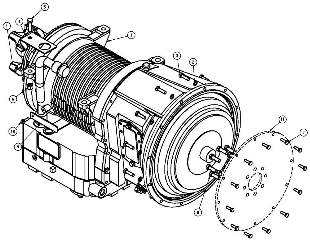 Схема запчастей Case IH FLX3510 - (03-001) - TRANSMISSION GROUP, FLX 3010 (03) - TRANSMISSION
