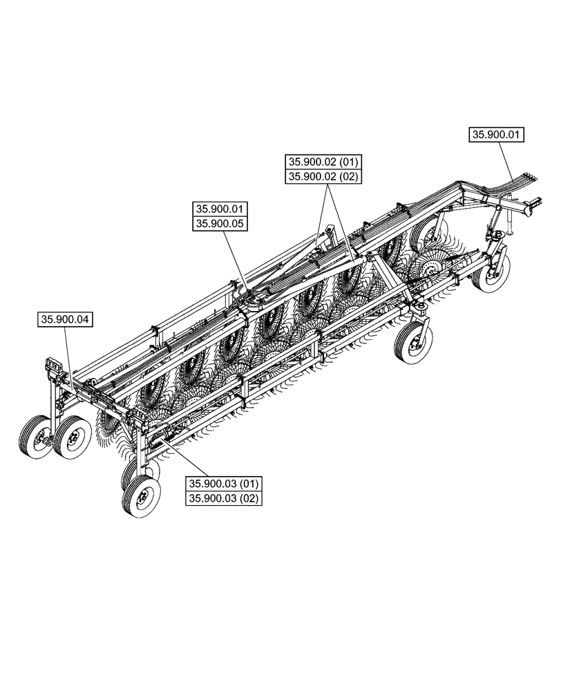 Схема запчастей Case IH WRX301 - (00.000.35) - PICTORIAL INDEX - HYDRAULICS (07) - HYDRAULICS