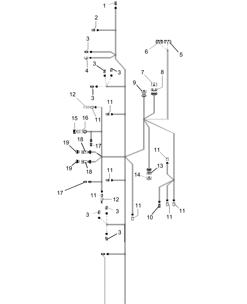 Схема запчастей Case IH 1260 - (55.512.12[02]) - ELECTRICAL - TOOLBAR HARNESS 80 / 90 (55) - ELECTRICAL SYSTEMS