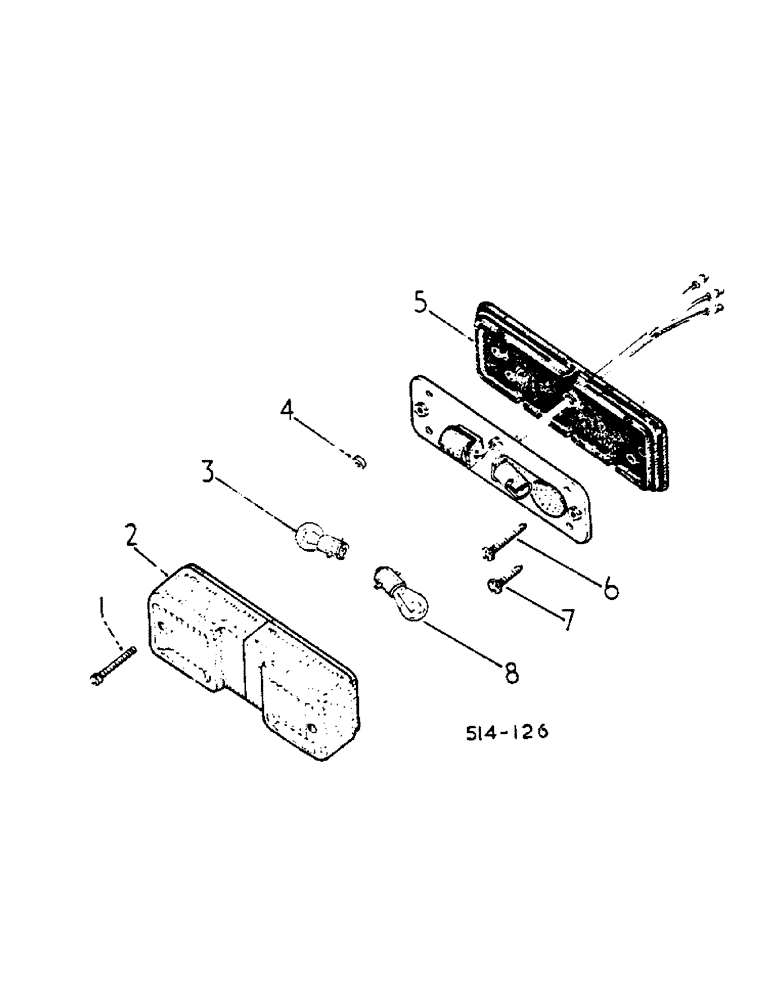 Схема запчастей Case IH 674 - (08-23) - FENDER WIRING AND SIDE/FLASHER LIGHTS, FOR MACHINES WITH FLAT TOP FENDER ONLY (06) - ELECTRICAL