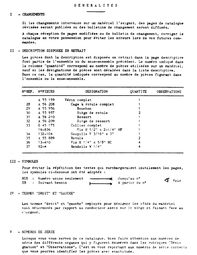 Схема запчастей Case IH 1529 - (001-3) - GENERALITES (05) - SERVICE & MAINTENANCE
