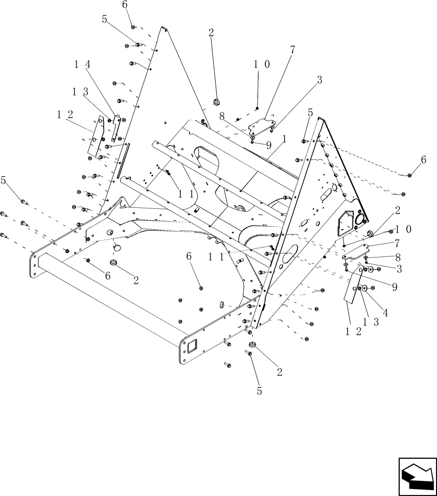 Схема запчастей Case IH 7130 - (44.153.03) - AXLE, STEERING SUPPORT AND PIVOT SHAFT (44) - WHEELS