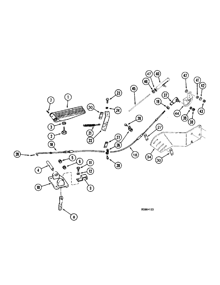 Схема запчастей Case IH 8950 - (3-028) - FOOT THROTTLE (03) - FUEL SYSTEM