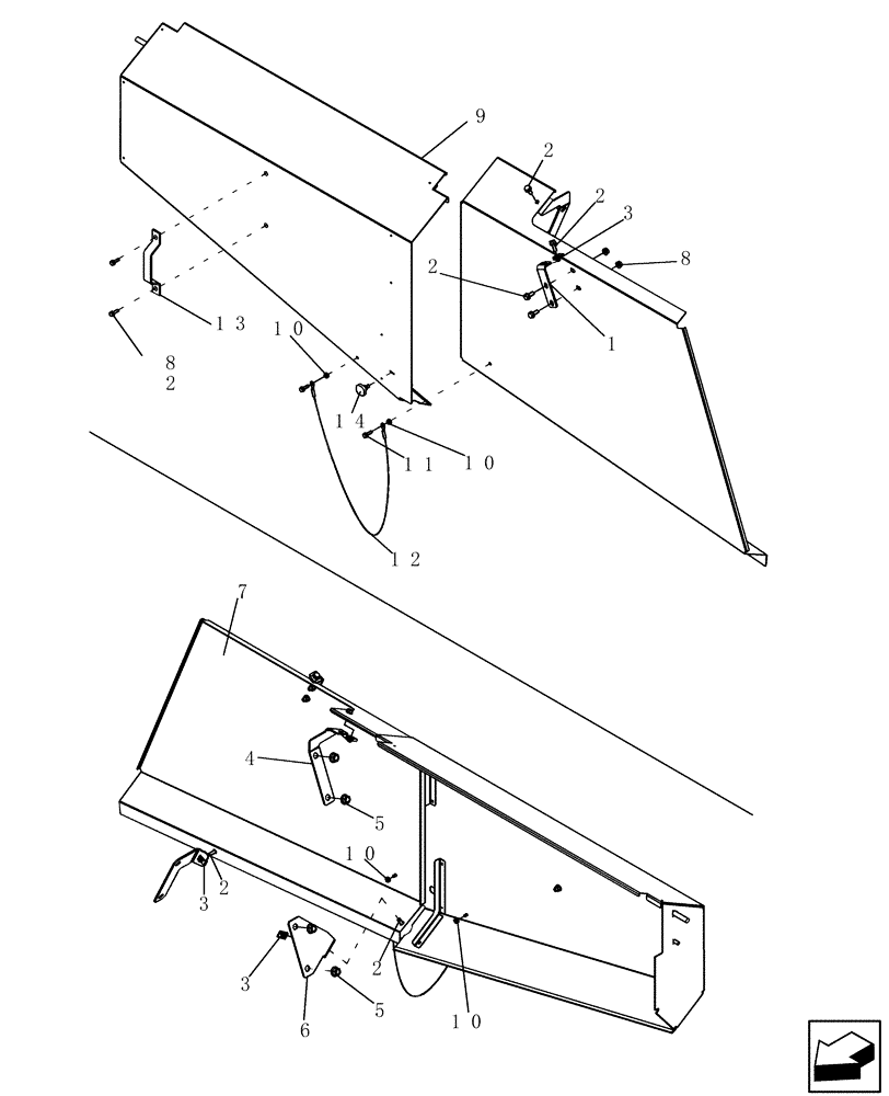 Схема запчастей Case IH 7130 - (74.135.10) - CHAFF SPREADER - SHIELDS (74) - CLEANING