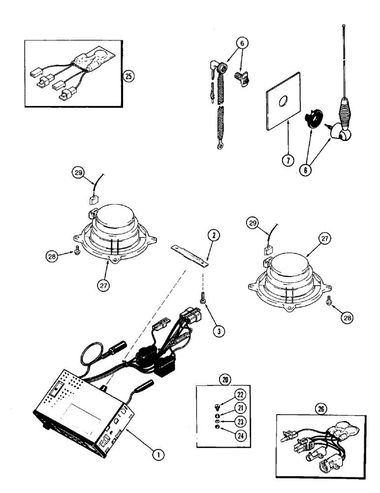 Схема запчастей Case IH 8920 - (4-046) - RADIO AND SPEAKERS (04) - ELECTRICAL SYSTEMS