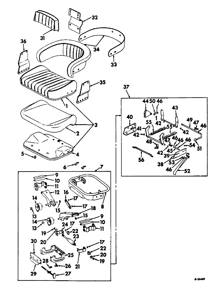 Схема запчастей Case IH 21206 - (M-02) - SEATS AND MISCELLANEOUS, VERTICAL ACTING SEAT (10) - OPERATORS PLATFORM