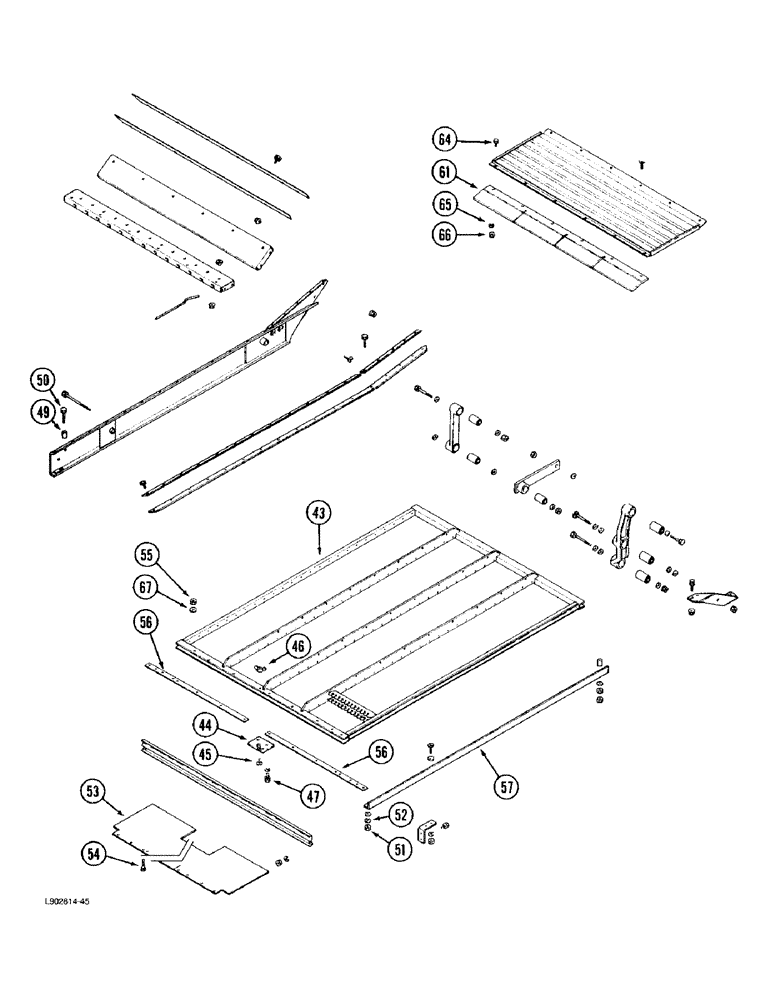 Схема запчастей Case IH 1670 - (9B-42) - CHAFFER SIEVE (14) - ROTOR, CONCANVES & SIEVE