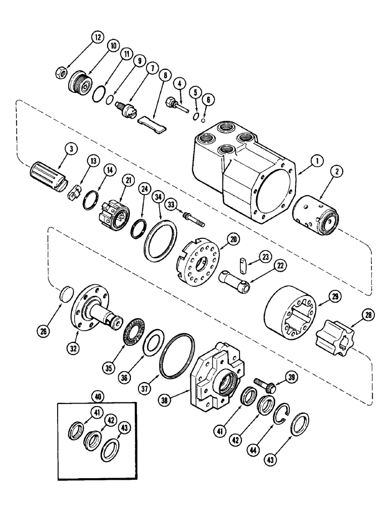 Схема запчастей Case IH 1896 - (5-110) - HYDROSTATIC STEERING PUMP, MFD TRACTORS (05) - STEERING