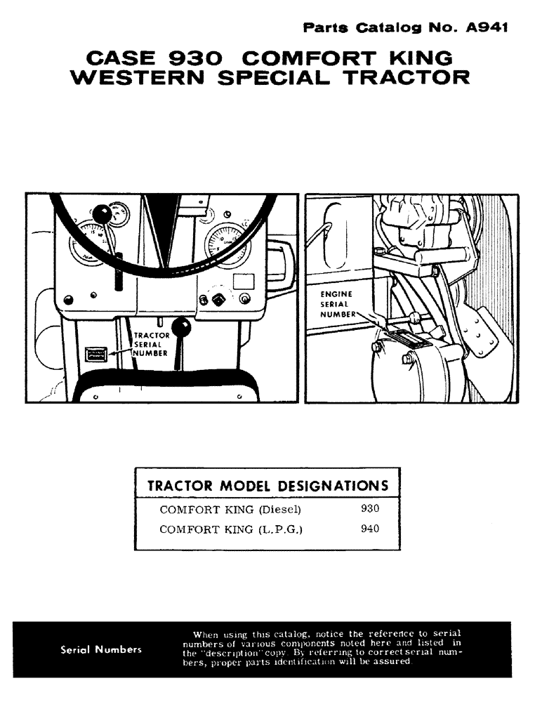 Схема запчастей Case IH 930-SERIES - (001) - CASE 930 COMFORT KING, WESTERN SPECIAL TRACTOR (00) - PICTORIAL INDEX