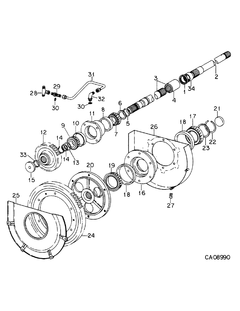 Схема запчастей Case IH 5488 - (07-42) - DRIVE TRAIN, INDEPENDENT POWER TAKE-OFF DRIVE (04) - Drive Train