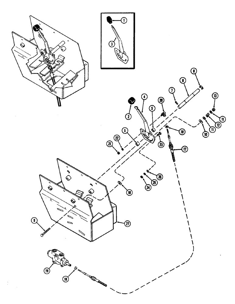 Схема запчастей Case IH 2470 - (272) - PTO CONTROL LINKAGE (06) - POWER TRAIN