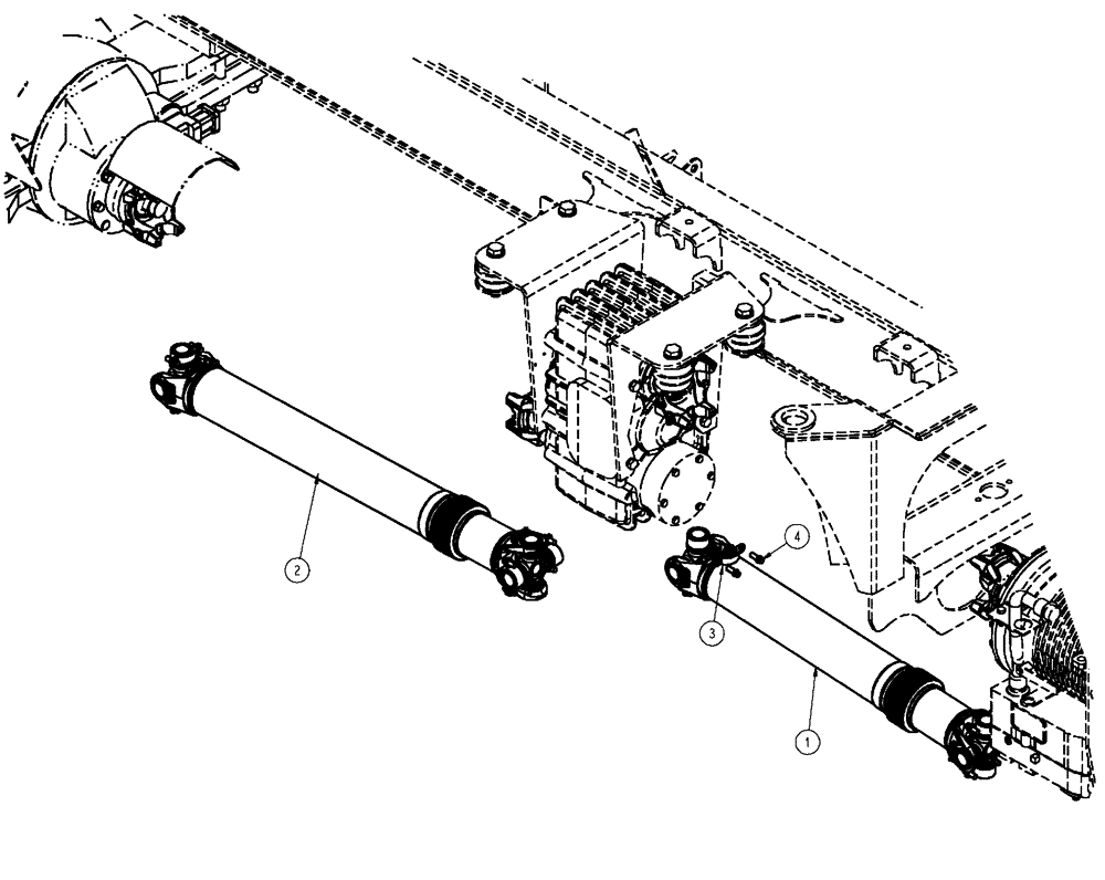 Схема запчастей Case IH TITAN 3520 - (03-015) - DRIVELINE GROUP WITH AUX TRANSMISSION, TITAN 3020 & TITAN 3520 (03) - TRANSMISSION