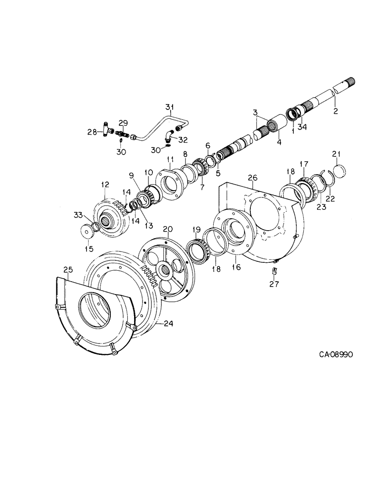 Схема запчастей Case IH 7488 - (07-43) - DRIVE TRAIN, INDEPENDENT POWER TAKE-OFF DRIVE (04) - Drive Train