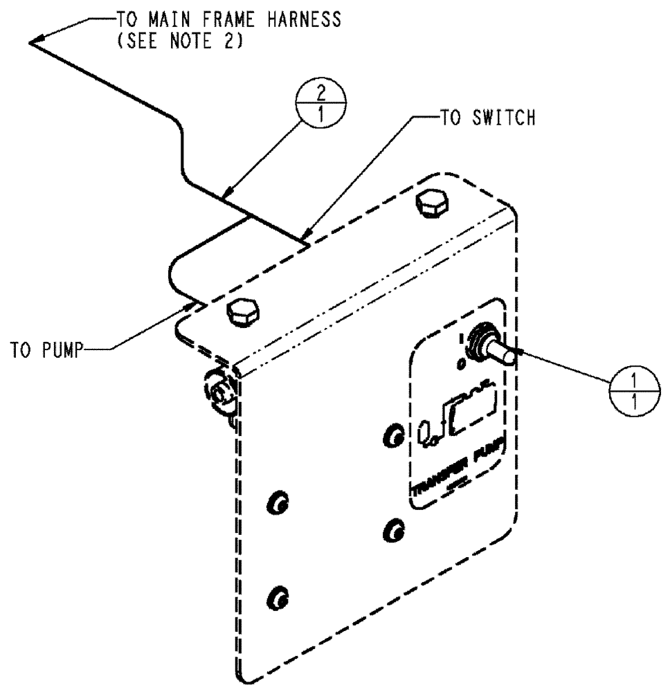 Схема запчастей Case IH SPX3310 - (12-020) - ELECTRIC TRANSFER PUMP GROUP - SERIAL #20002 AND LATER (06) - ELECTRICAL