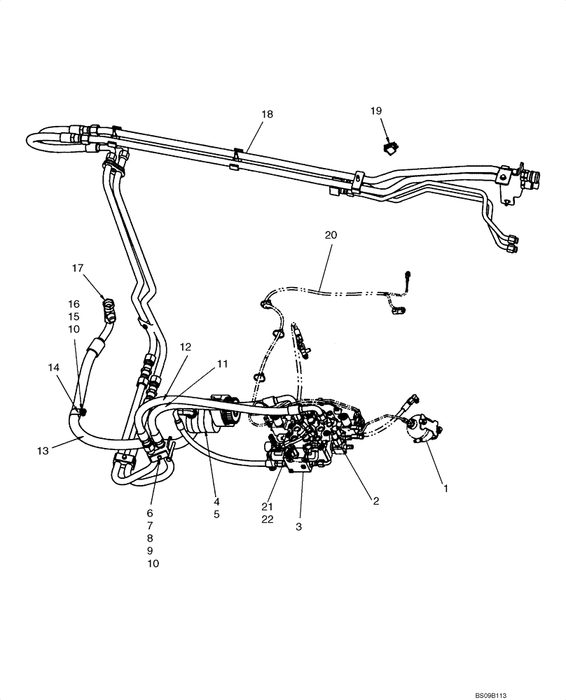 Схема запчастей Case IH 440 - (08-16) - HIGH FLOW - SUPPLY AND RETURN (08) - HYDRAULICS