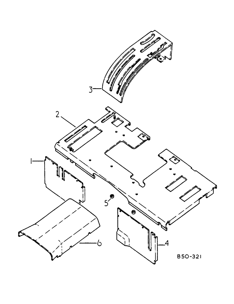 Схема запчастей Case IH 785 - (13-008) - REAR PANELS, 785 SLOW AND FAST SPEED (05) - SUPERSTRUCTURE