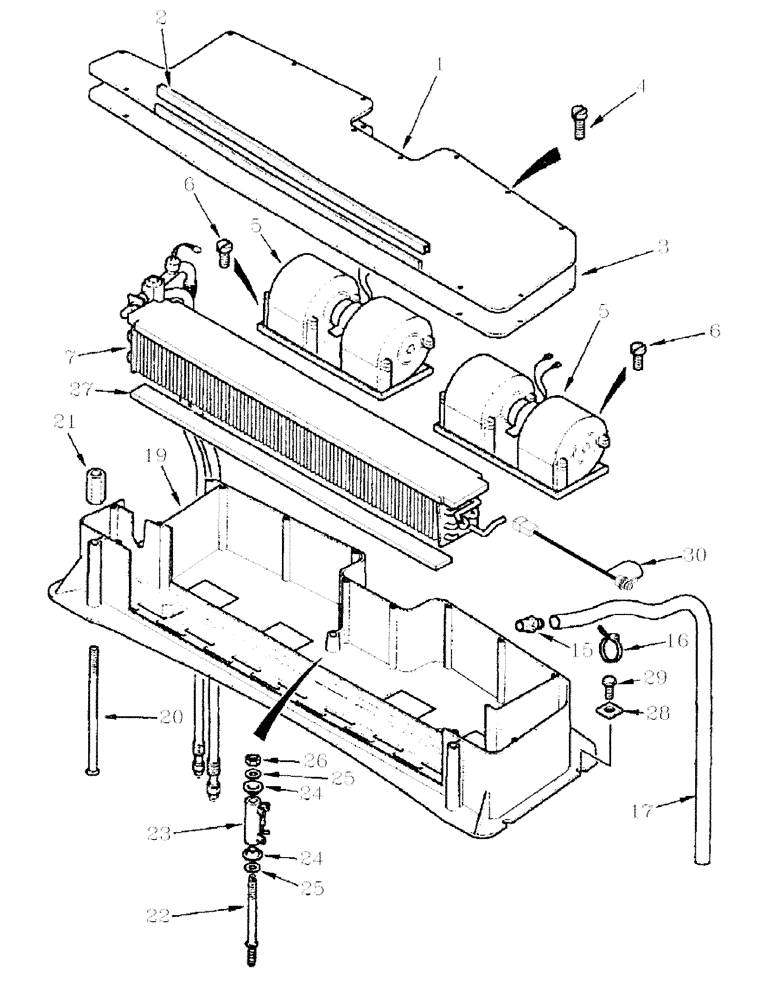 Схема запчастей Case IH 7000 - (A12.01[01]) - Air Conditioner (50) - CAB CLIMATE CONTROL