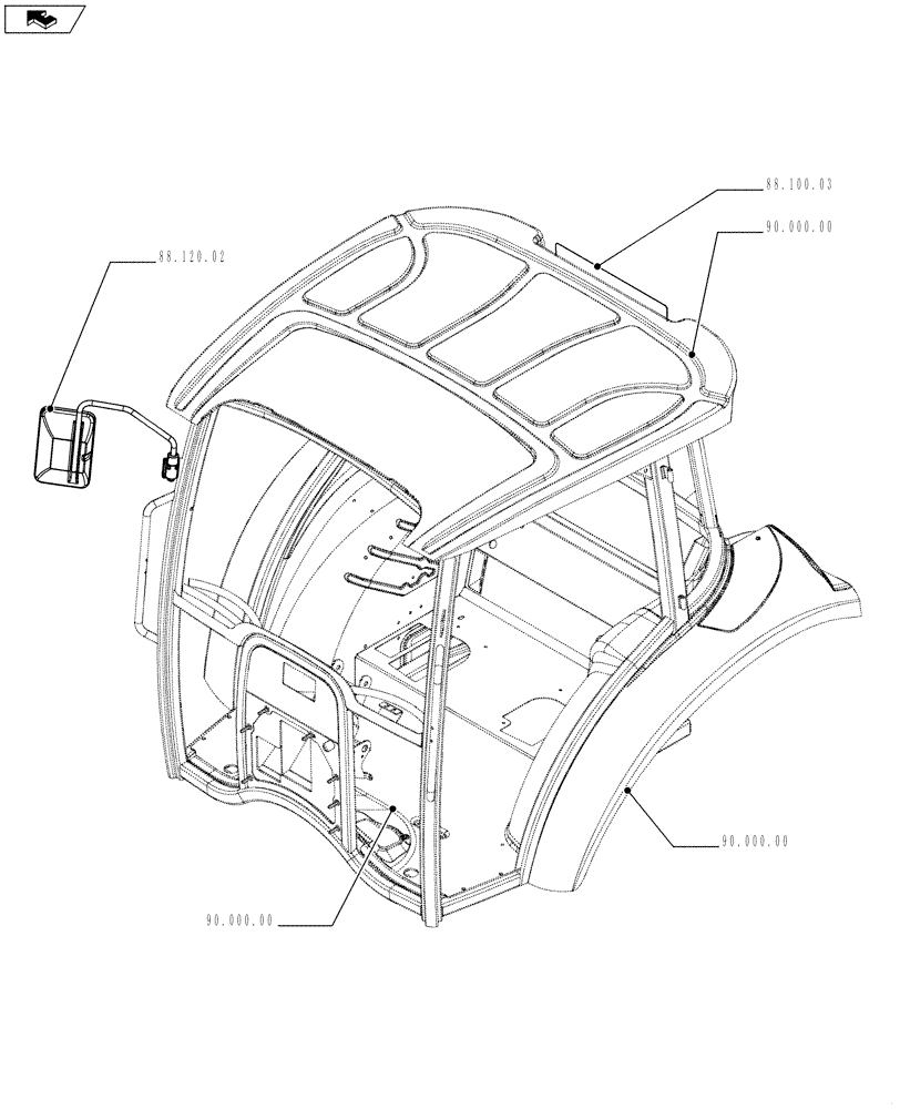 Схема запчастей Case IH FARMALL 75C - (88.000.00[01]) - PICTORIAL INDEX - ACCESSORIES (88) - ACCESSORIES