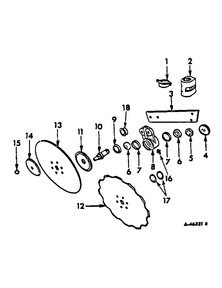Схема запчастей Case IH 620 - (AC-05) - ROLLING COLTER, SHEAR BOLT, ONE PER FURROW 