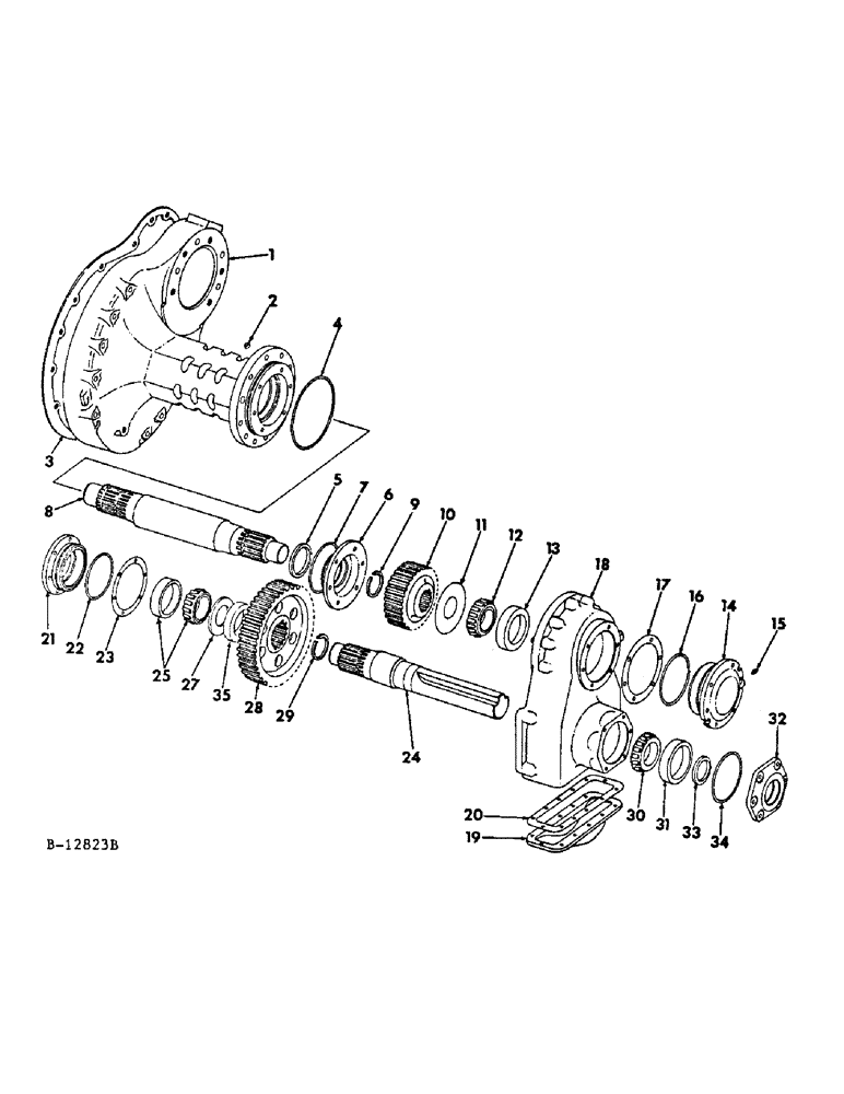 Схема запчастей Case IH HYDRO 186 - (07-35) - DRIVE TRAIN, REAR AXLE AND CONNECTIONS, HI-CLEAR TRACTORS (04) - Drive Train
