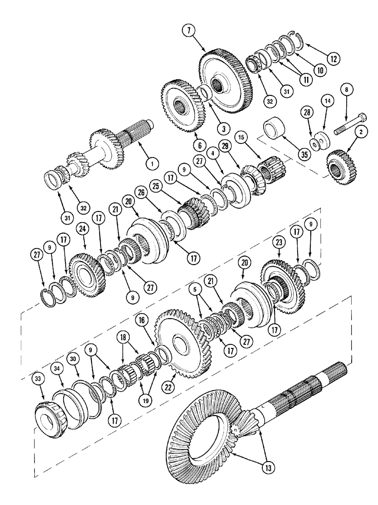 Схема запчастей Case IH MX120 - (06-09) - TRANSMISSION - RANGE (06) - POWER TRAIN