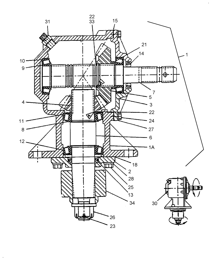 Схема запчастей Case IH 717721406 - (010) - GEARBOX 