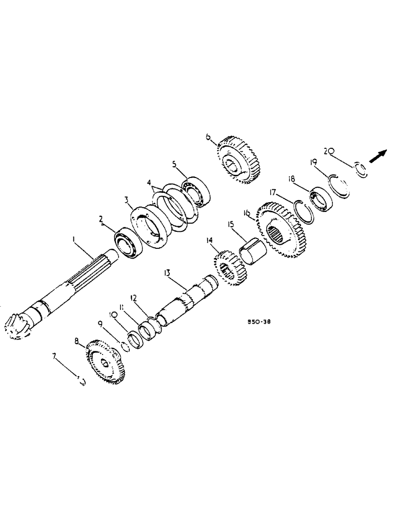 Схема запчастей Case IH 268 - (07-040) - RANGE TRANSMISSION, IN-REAR FRAME, HYDROSTATIC DRIVE TRACTORS (04) - Drive Train