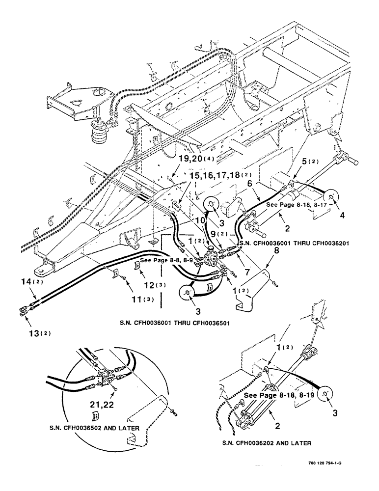 Схема запчастей Case IH 8610 - (8-02) - HYDRAULIC ASSEMBLY, LEFT (35) - HYDRAULIC SYSTEMS